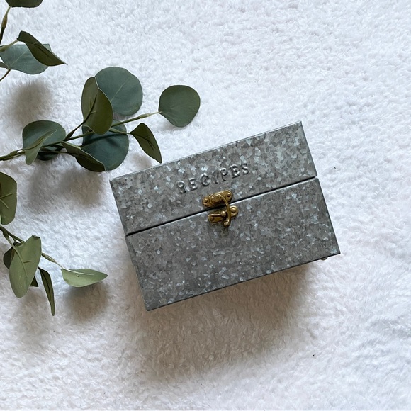 Hearth & Hand Kitchen Hearth Hand Galvanized Recipe Box Poshmark